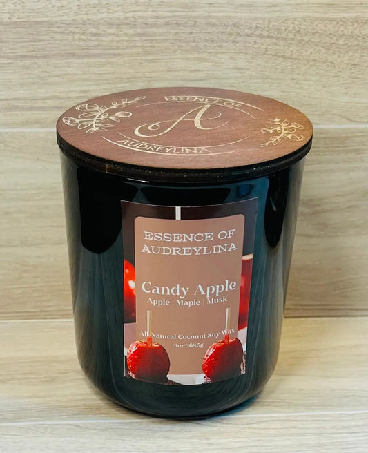 Candy Apple Candle | Sweet Red Apple & Holiday Spice Essence of Audreylina