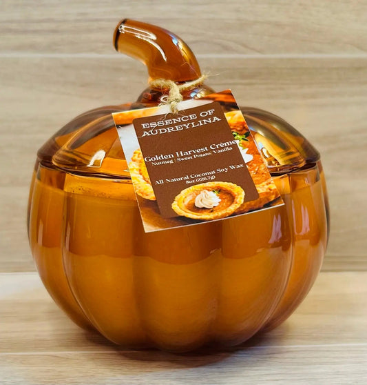 Golden Harvest Crème Candle | Sweet Potato & Vanilla Essence of Audreylina