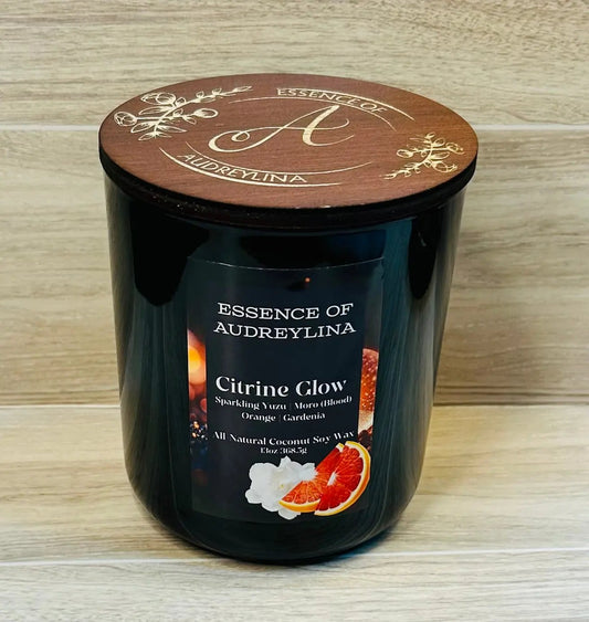 Citrine Glow Candle | Yuzu, Lime & Blood Orange Essence of Audreylina