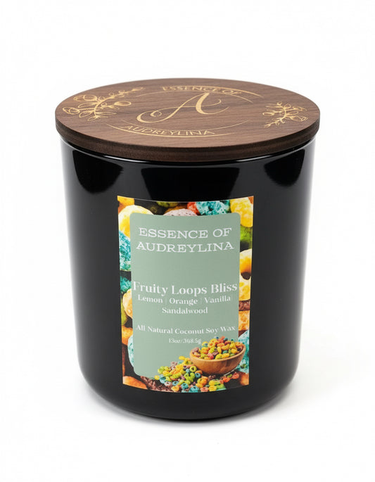 Fruity Loops Bliss Candle | Citrus & Sweet Vanilla Essence of Audreylina