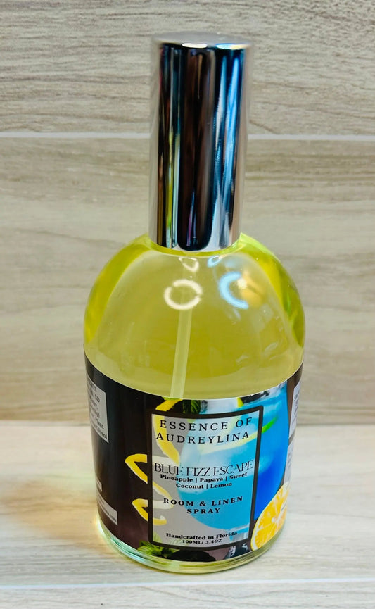 Blue Fizz Escape Room Spray | Citrus, Coconut & Champagne Essence of Audreylina