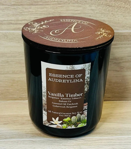 Vanilla Timber Candle | Smoky Wood & Creamy Vanilla Essence of Audreylina