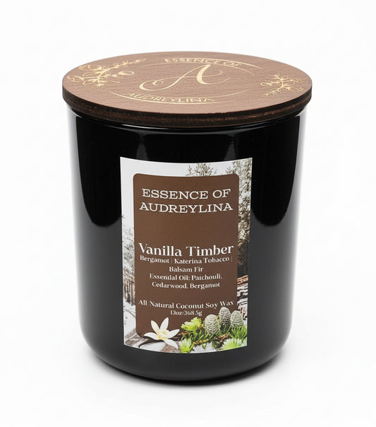 Vanilla Timber Candle | Smoky Wood & Creamy Vanilla Essence of Audreylina