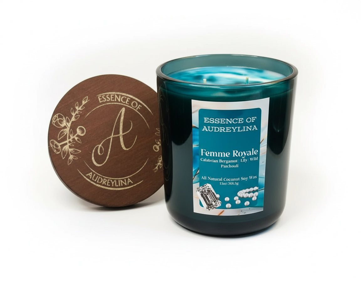 Femme Royale Candle | Jasmine, Rose & Vanilla Musk Essence of Audreylina