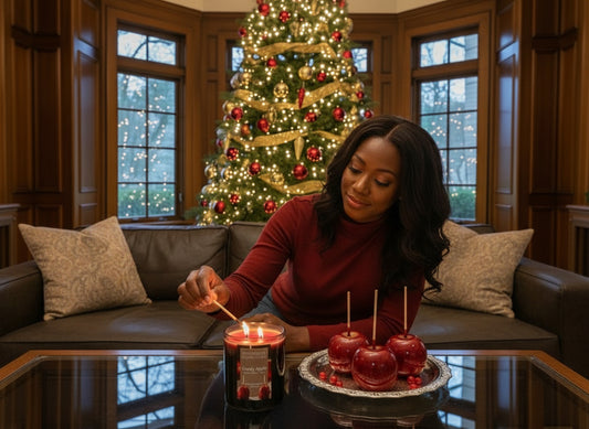 Candy Apple Candle | Sweet Red Apple & Holiday Spice Essence of Audreylina