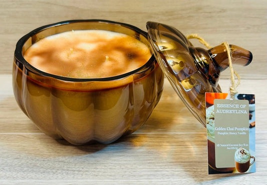 Golden Chai Pumpkin Candle | Honey & Spiced Pumpkin Essence of Audreylina