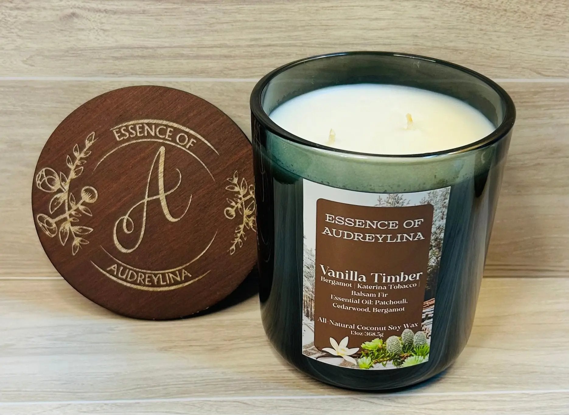 Vanilla Timber Candle | Smoky Wood & Creamy Vanilla Essence of Audreylina