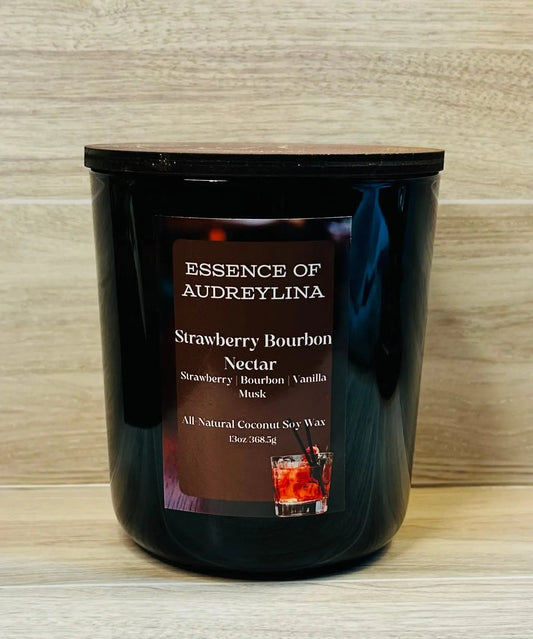 Strawberry Bourbon Nectar Candle | Strawberry Bourbon & Vanilla Essence of Audreylina