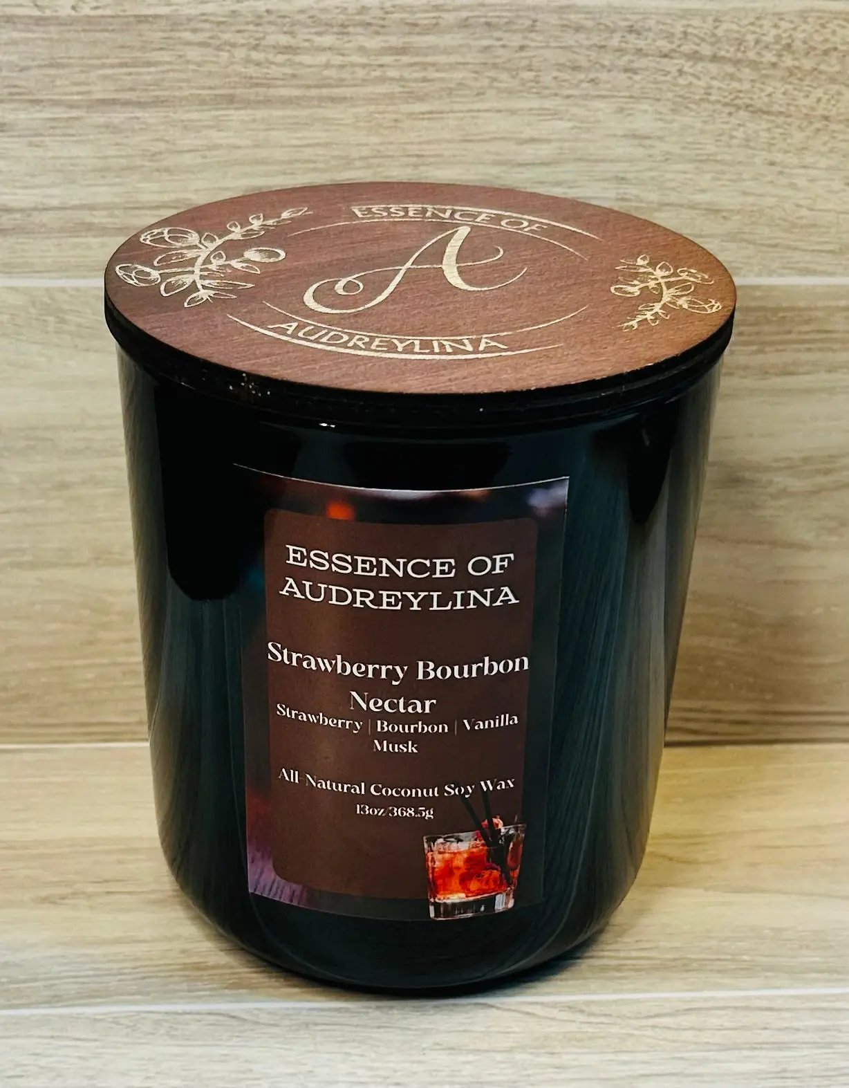 Strawberry Bourbon Nectar Candle | Strawberry Bourbon & Vanilla Essence of Audreylina