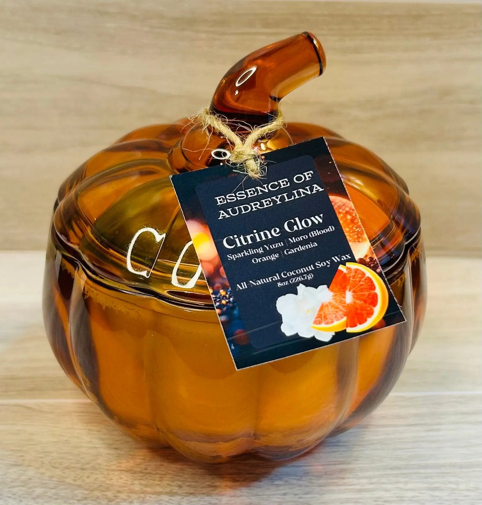 Citrine Glow Candle | Yuzu, Lime & Blood Orange Essence of Audreylina