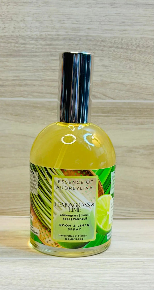 Lemongrass & Lime Room Spray | Clean Citrus Freshness Essence of Audreylina