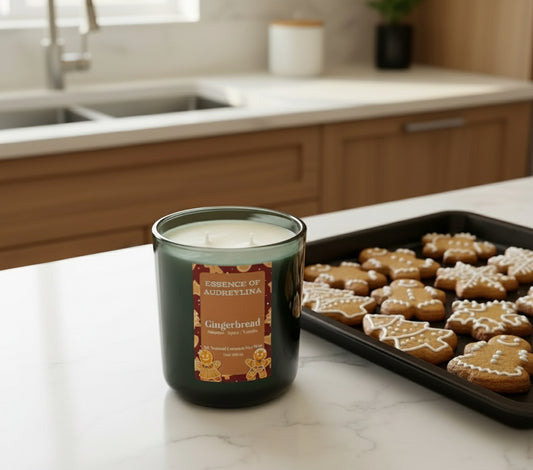 Gingerbread Candle | Warm Ginger, Cinnamon, Vanilla Essence of Audreylina