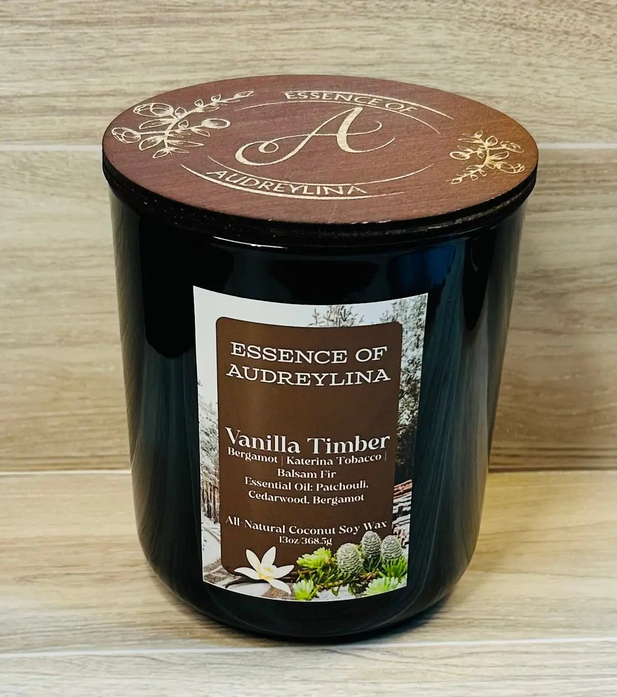 Vanilla Timber Candle | Smoky Wood & Creamy Vanilla Essence of Audreylina