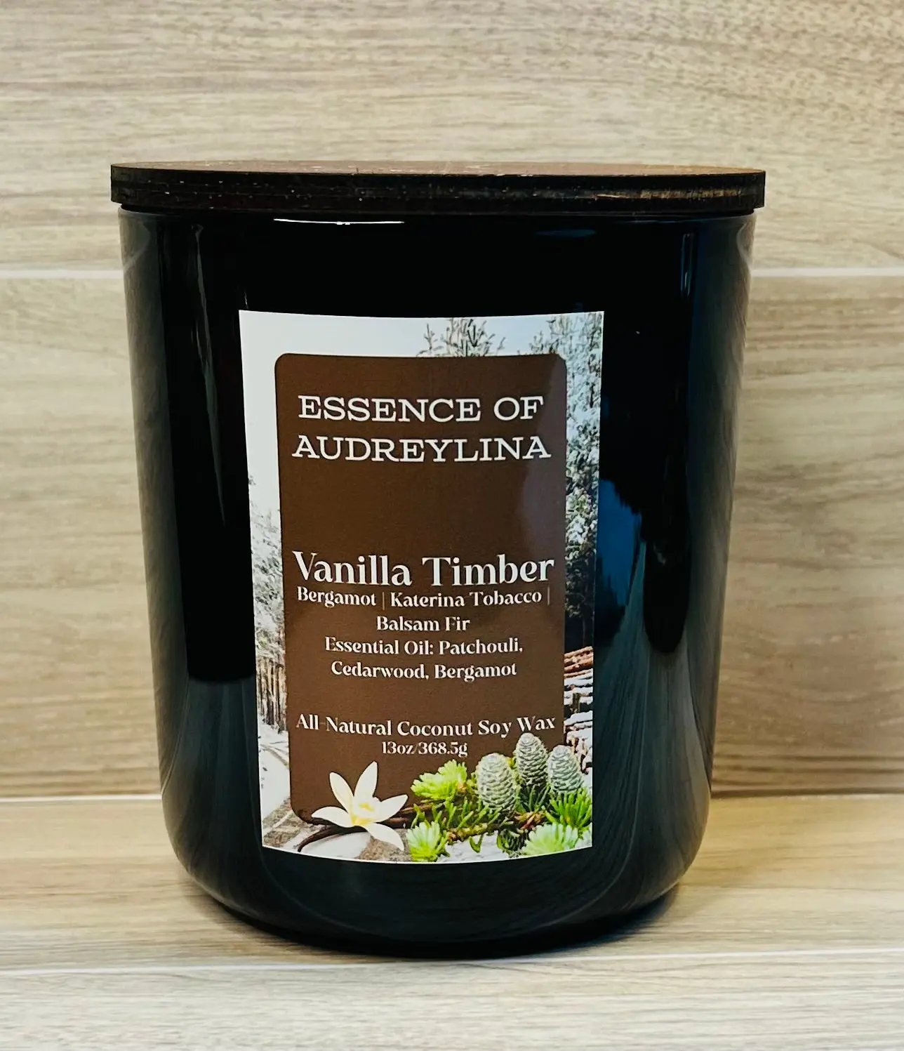 Vanilla Timber Candle | Smoky Wood & Creamy Vanilla Essence of Audreylina