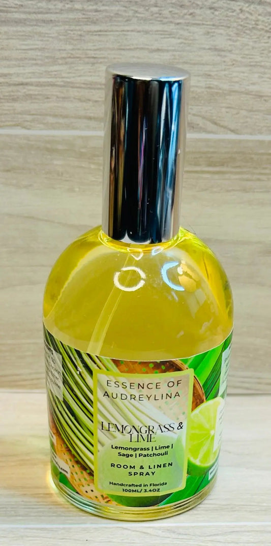 Lemongrass & Lime Room Spray | Clean Citrus Freshness Essence of Audreylina