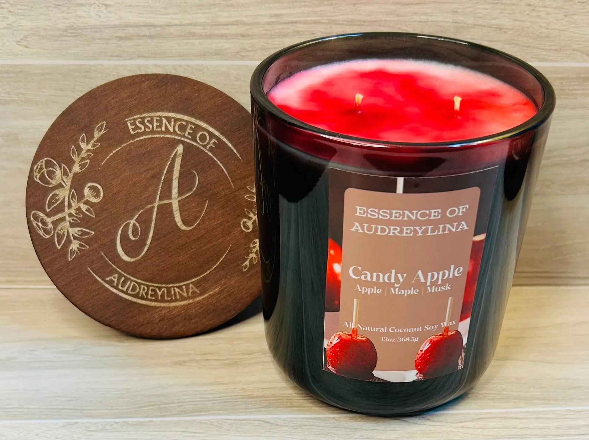 Candy Apple Candle | Sweet Red Apple & Holiday Spice Essence of Audreylina